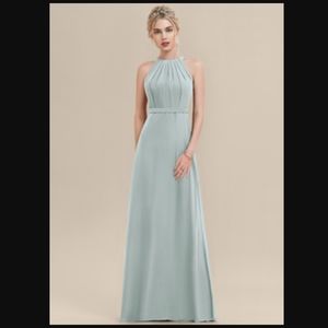 Mist || Size 0 || JJ's House || A-Line Floor-Length Chiffon Bridesmaid Dress